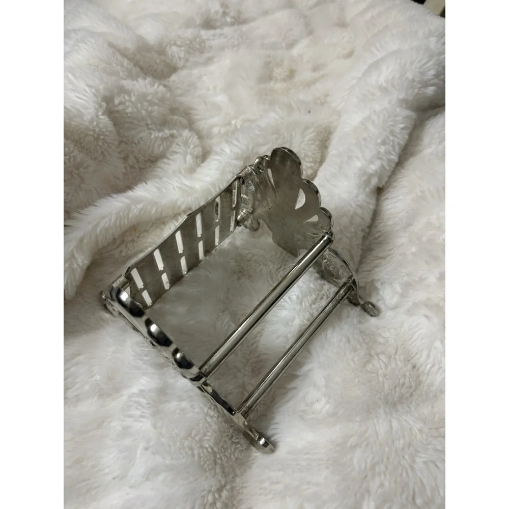 Vintage Buffet Silver Plate Knife Rest Caddy Silverware Holder